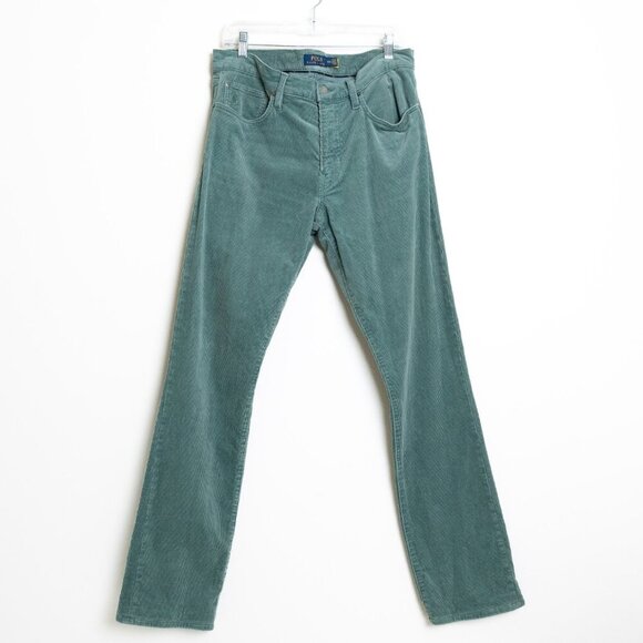 Polo Ralph Lauren Pants Corduroy Varick 32x34 Slim Straight Mint Green - Picture 2 of 14